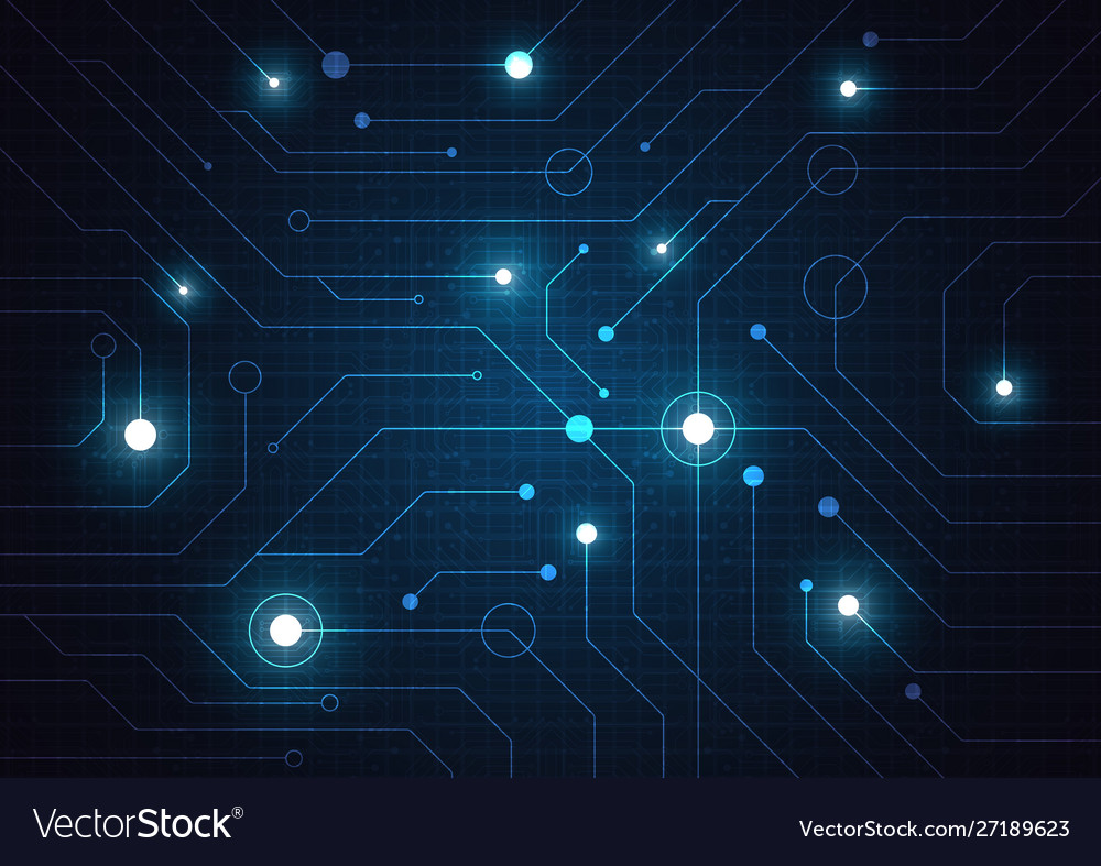 High tech technology geometric and connection Vector Image