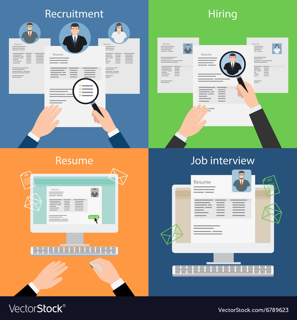 Hiring recruiting resume and interview