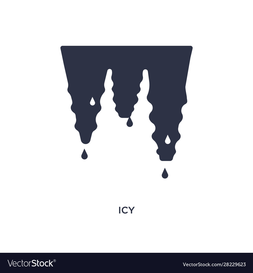 Icy icon on white background simple element from