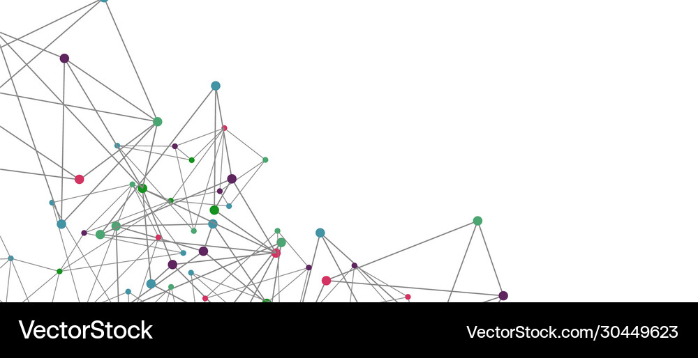 Line points connections triangular technology Vector Image
