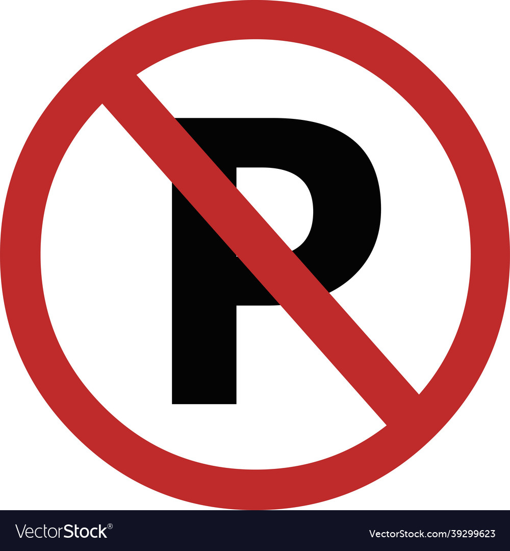 No parking sign Royalty Free Vector Image - VectorStock