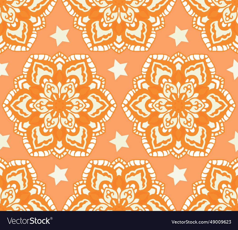Seamless pattern with decorative circles vector image Seamless pattern with decorative circles