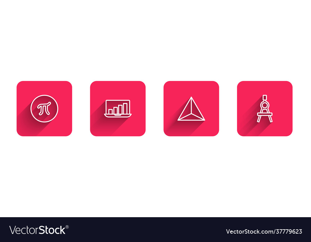 Set Zeile Pi Symbol Laptop mit Diagrammdiagramm