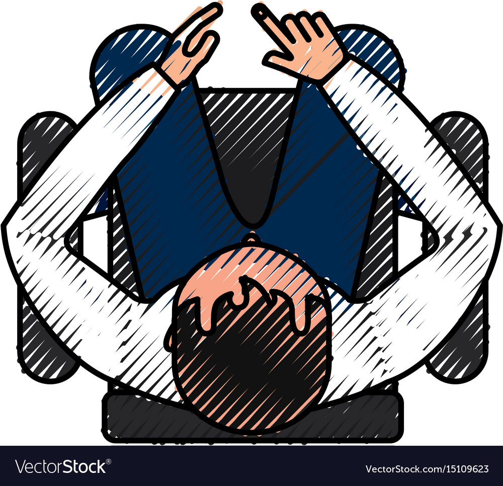 Top view man sitting cartoon