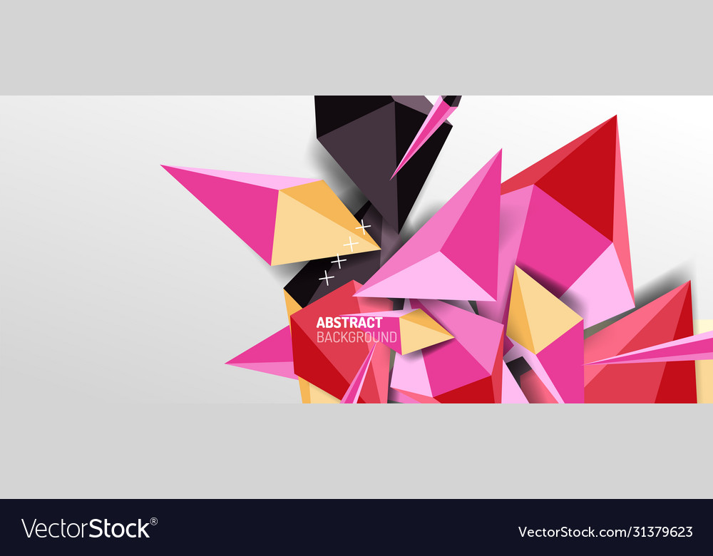 Trendy simple triangle abstract background vector image Trendy simple triangle abstract background