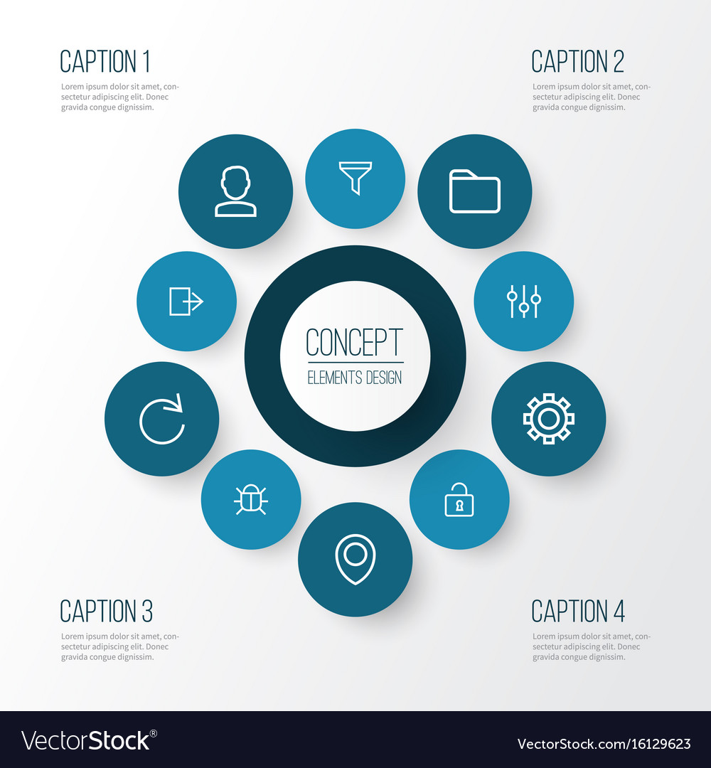 User outline icons set collection of log out