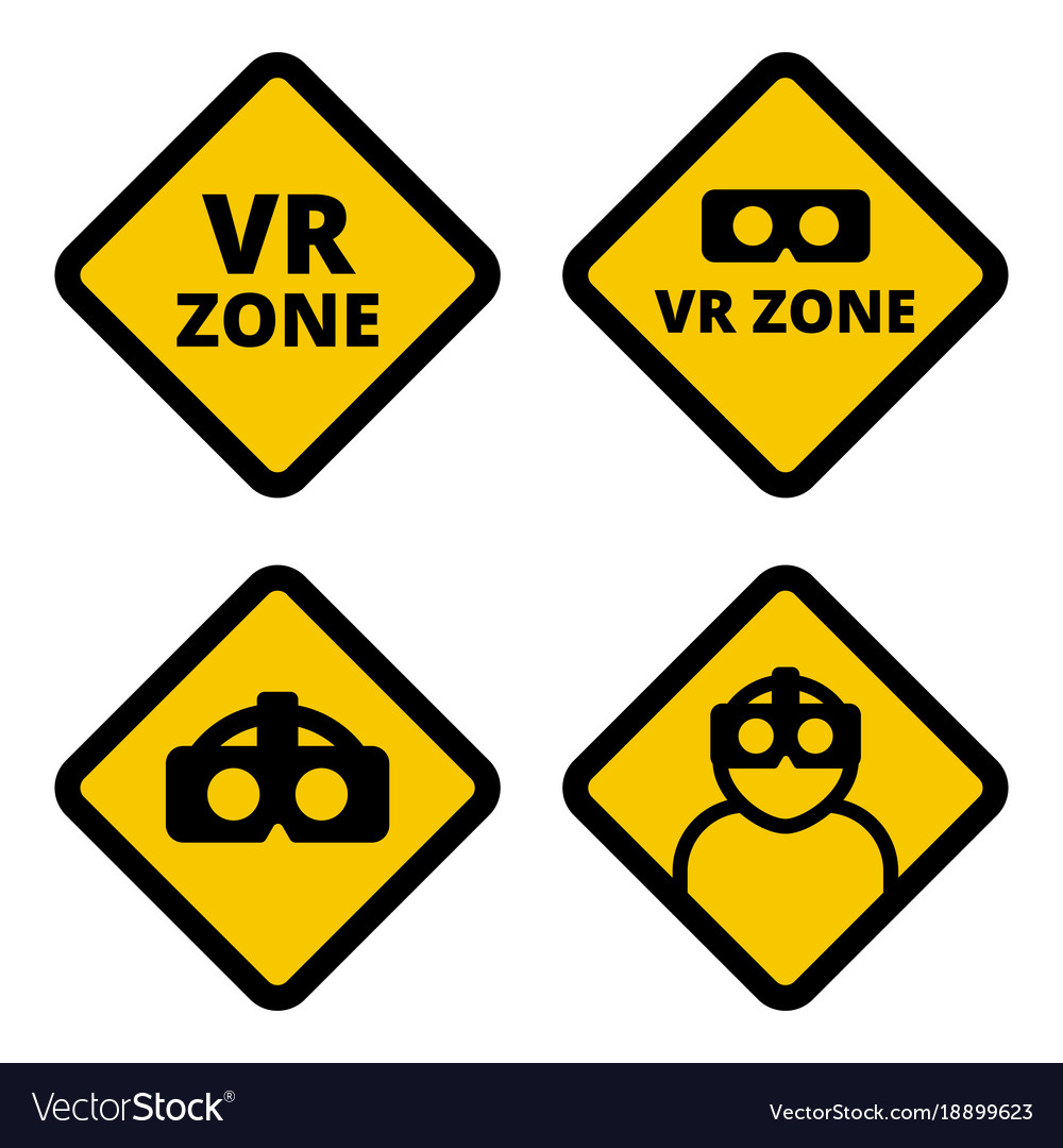 Vr zone caution sign