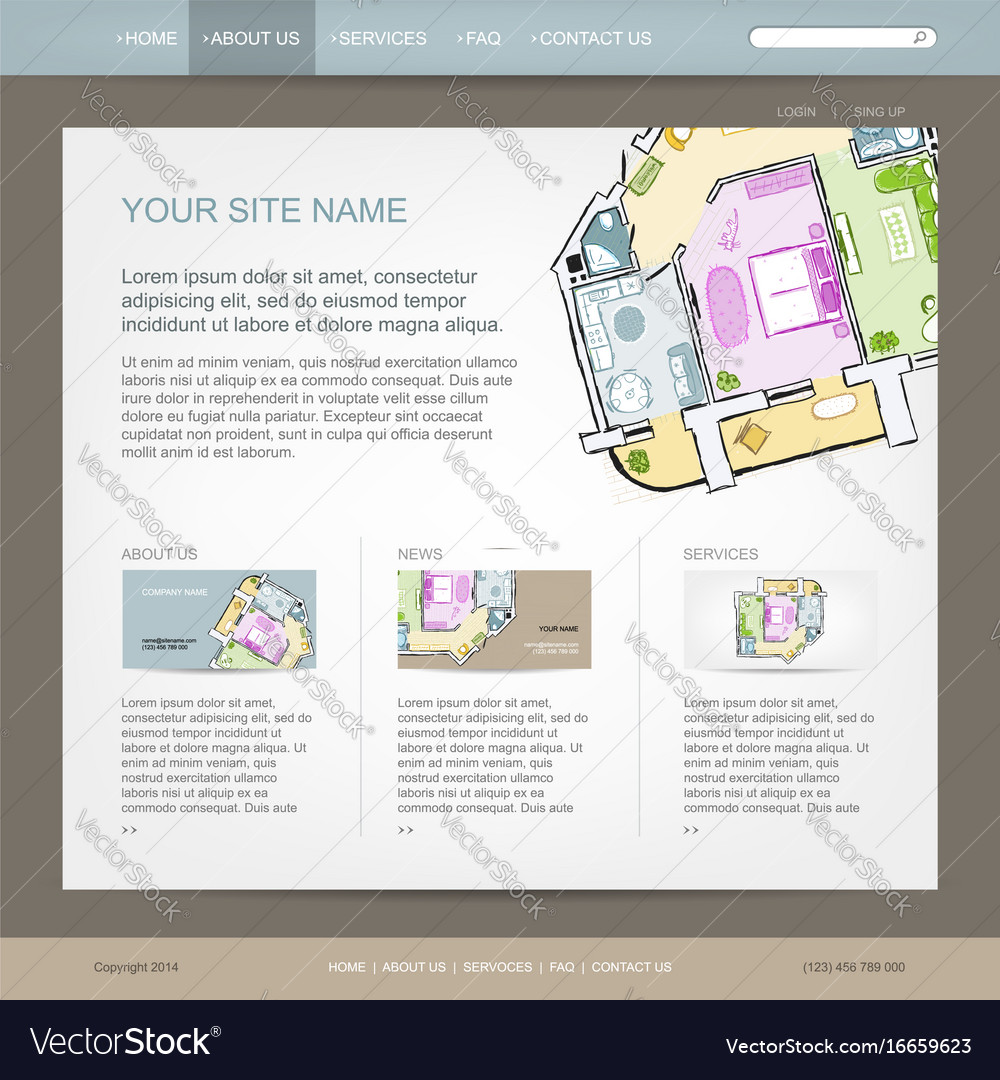 Website design template for building company