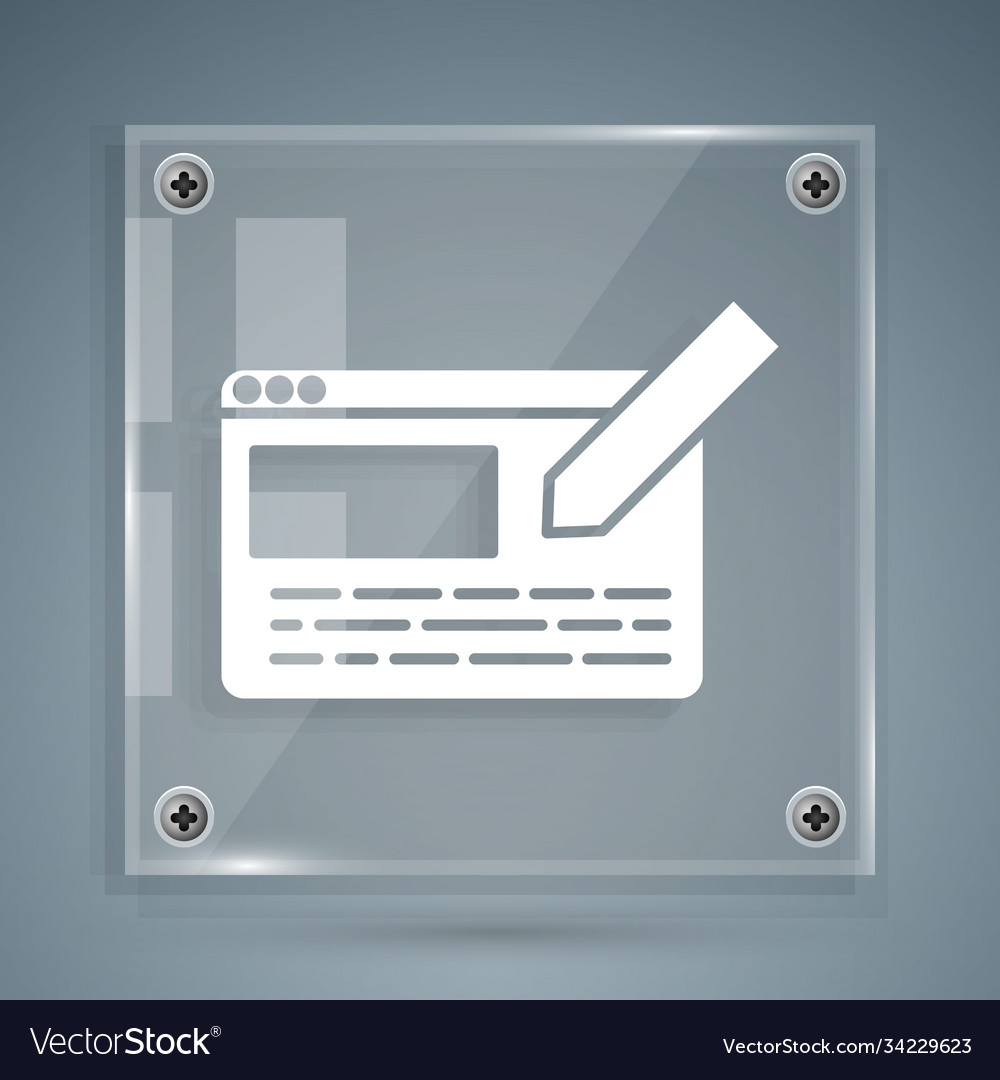 White ui or ux design icon isolated on grey