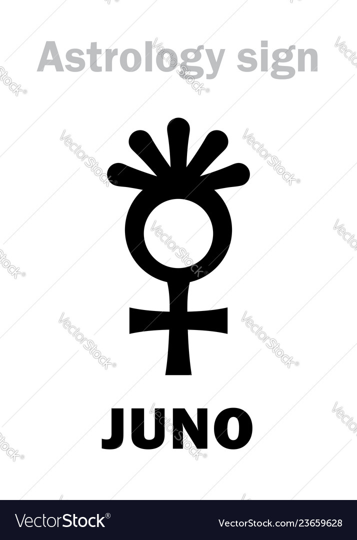 Astrology asteroid juno Royalty Free Vector Image