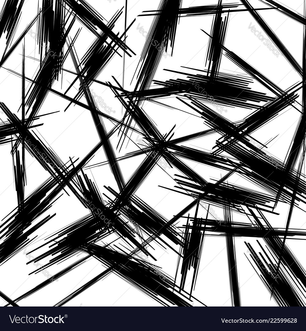 Chaotic texture with zigzag lines rough random vector image Chaotic texture with zigzag lines rough random