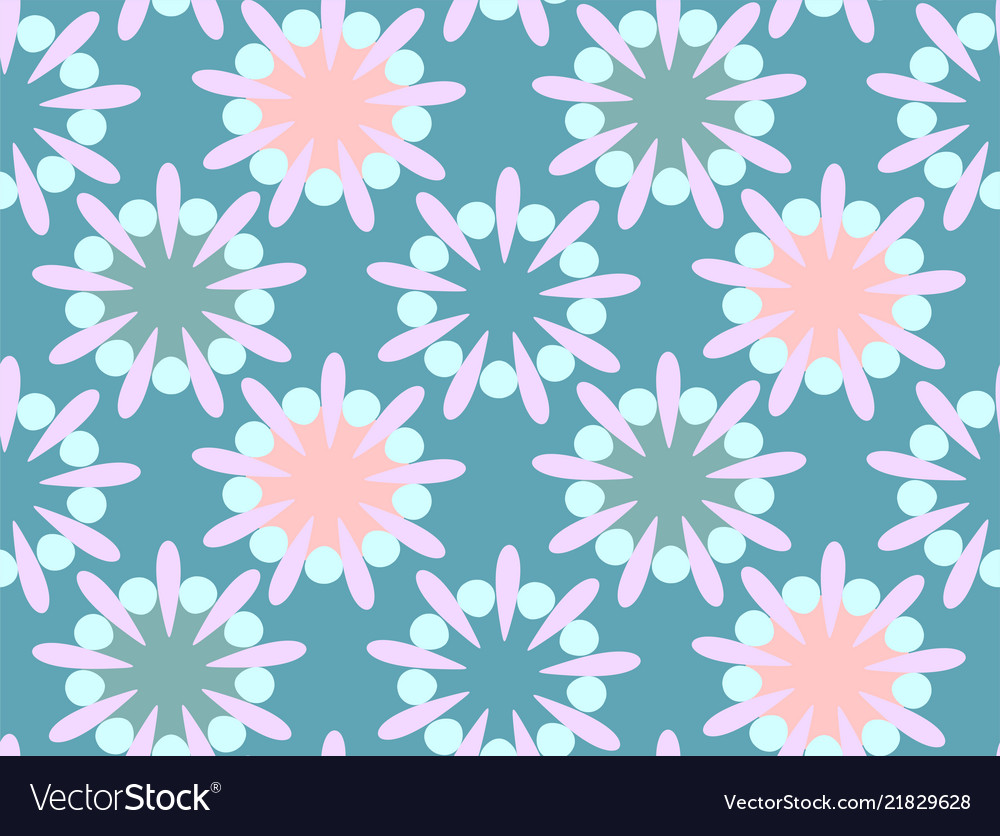 Cute seamless pattern in retro style round shapes