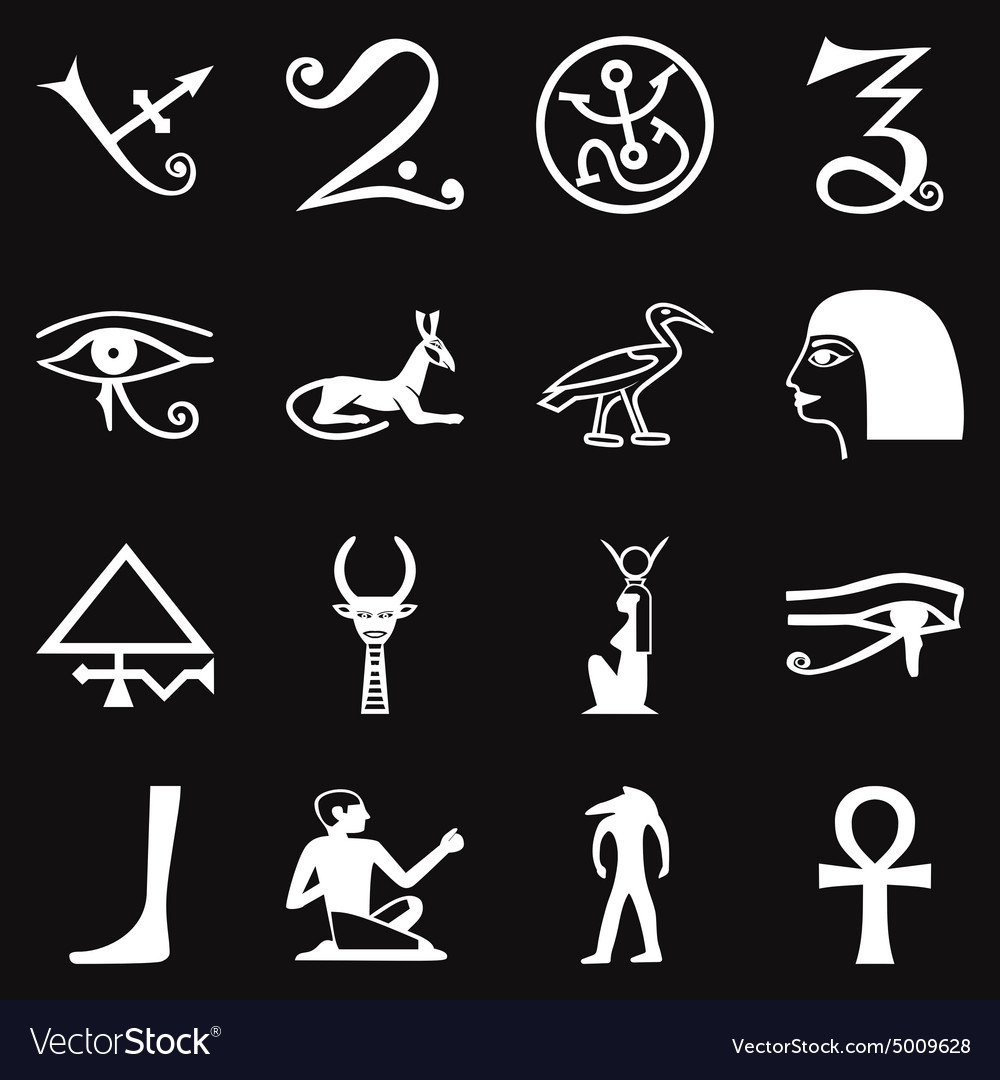 Egypt symbols format Royalty Free Vector Image