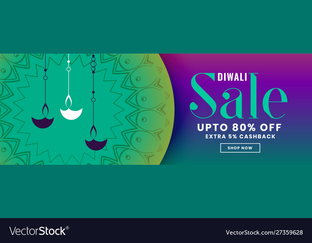 Happy diwali festival sale banner decorative