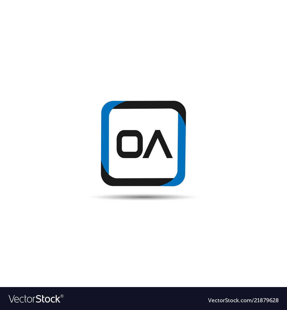 Initial letter oa logo template design