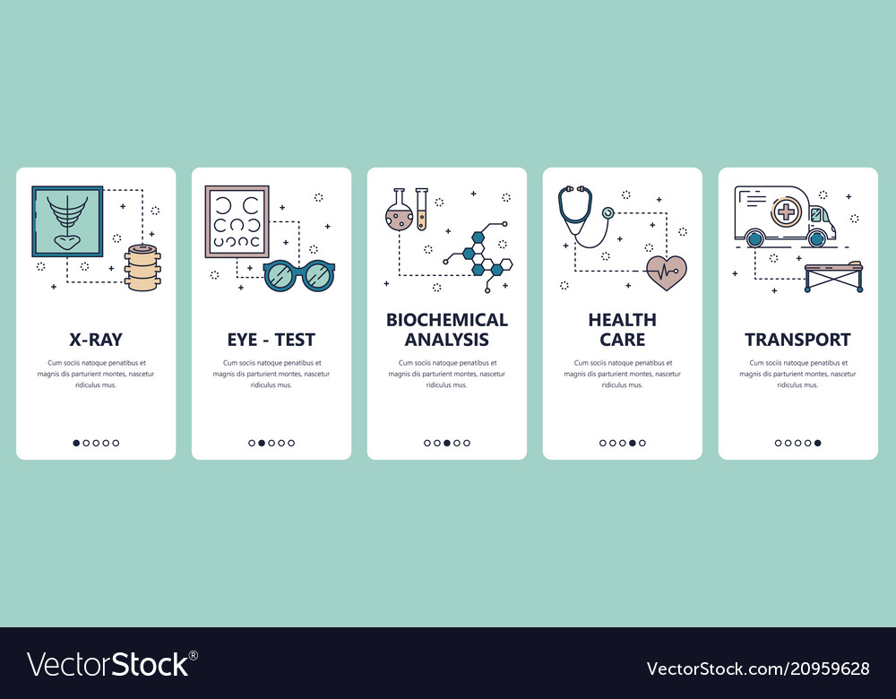 Line art web and mobile app template set vector image Line art web and mobile app template set