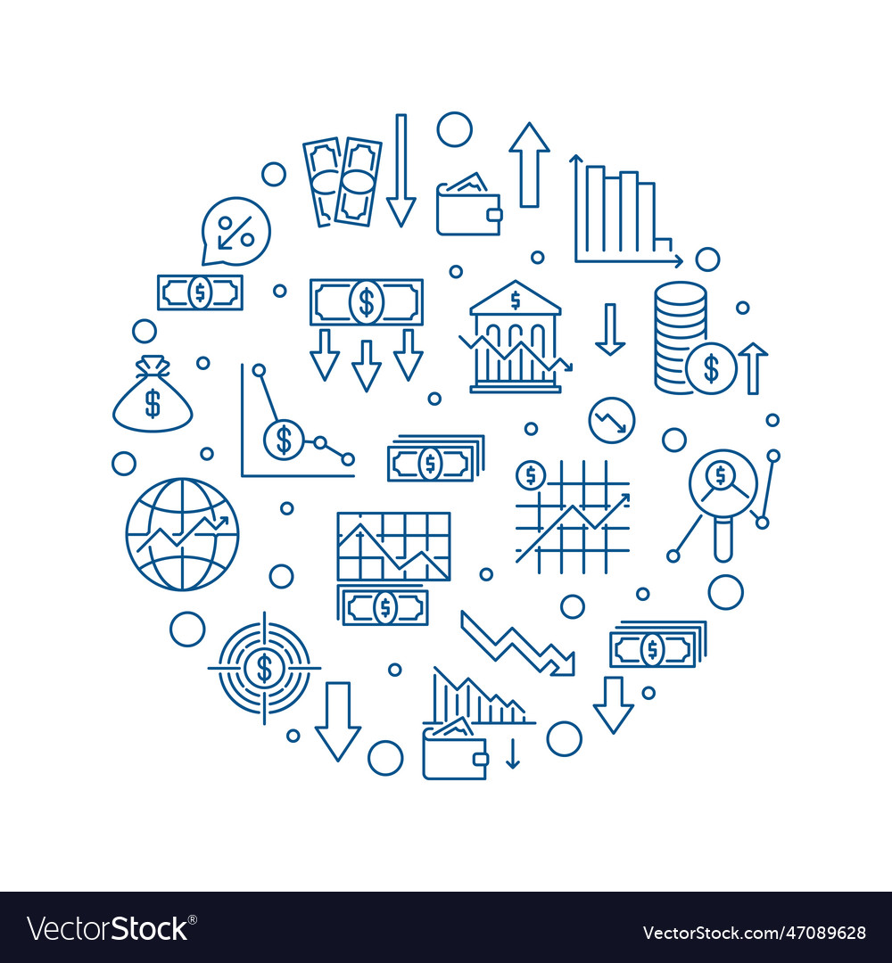 Monetary and fiscal policy circular line banner