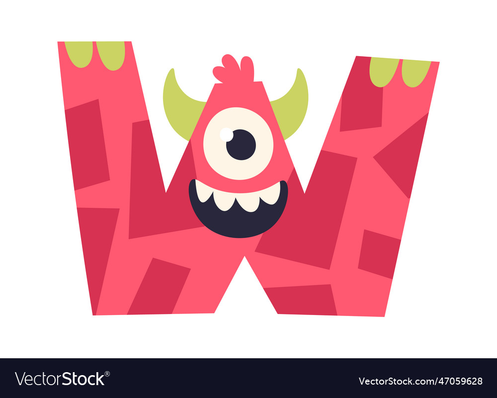 Monster alphabet w letter