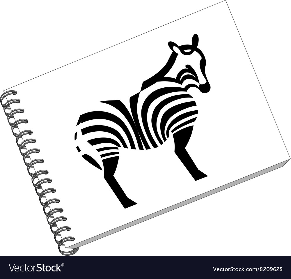 Notes with zebra in color 06