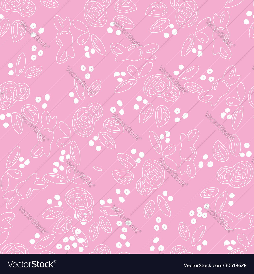 Pink flowers seamless repeat pattern print