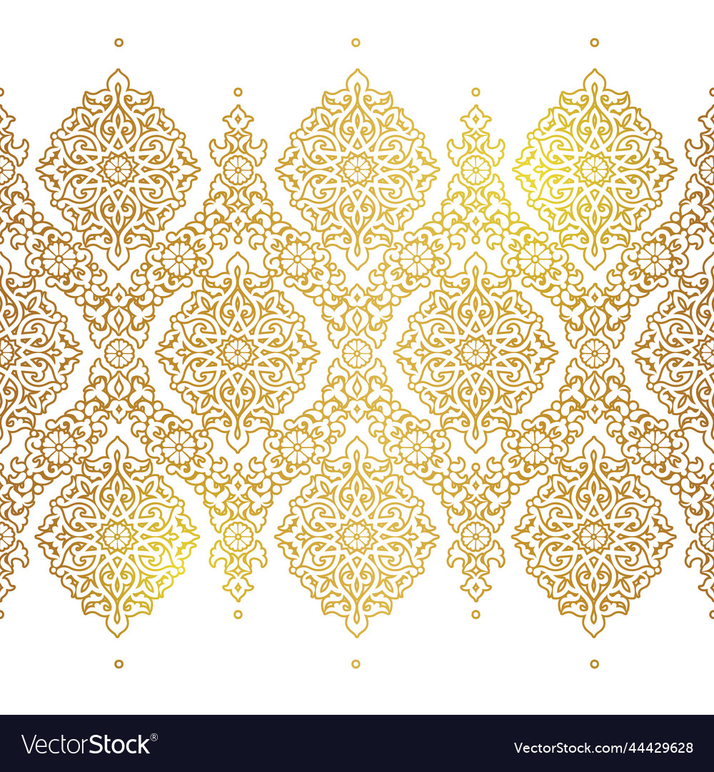 Seamless border in eastern style Vector Image Seamless border in eastern style