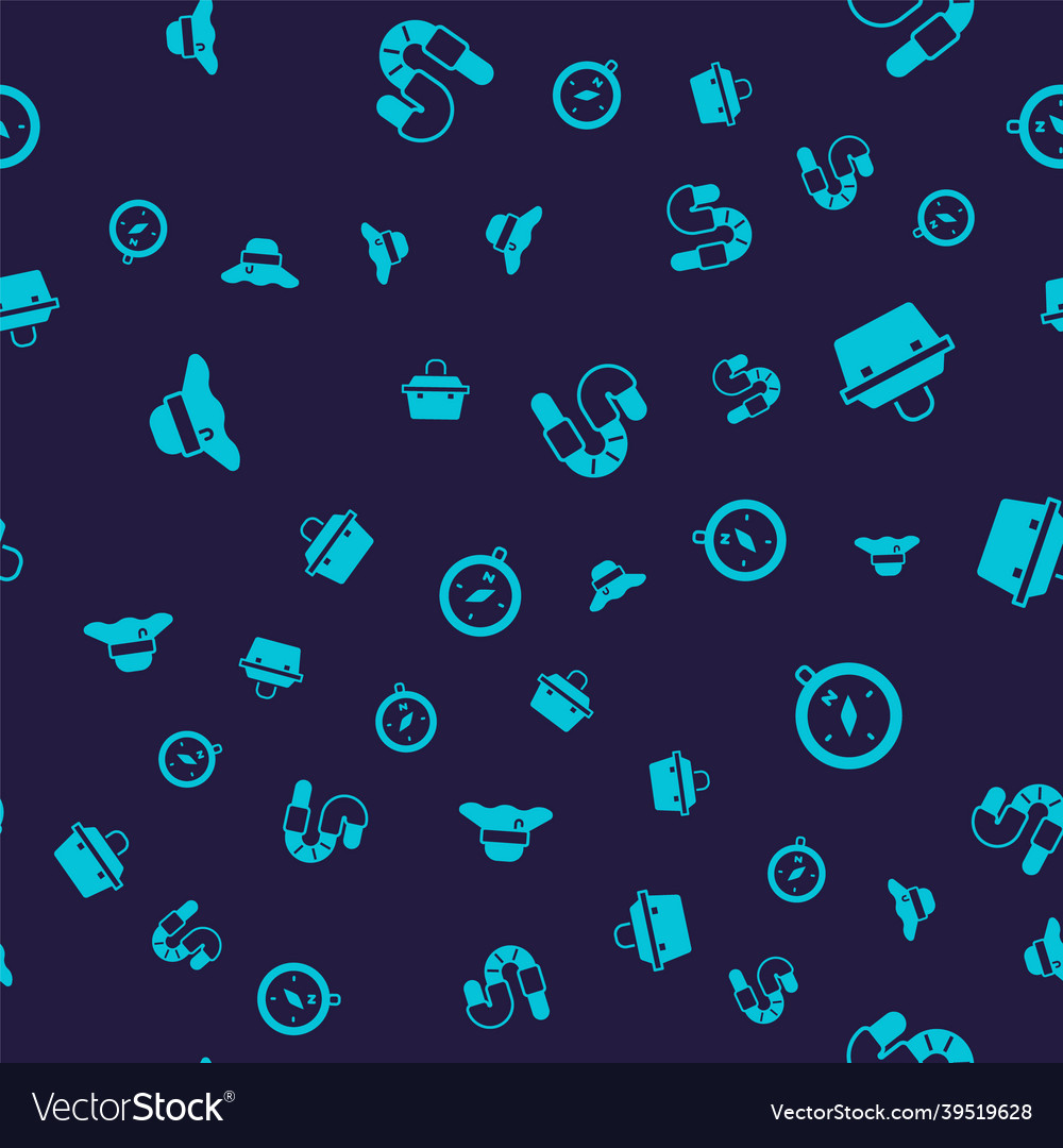 Set fisherman hat case or box for fishing Vector Image