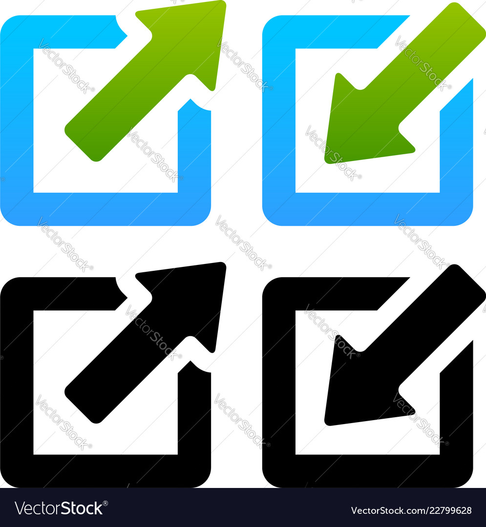 Shrink and Enlarge Icons - Minimize Maximize