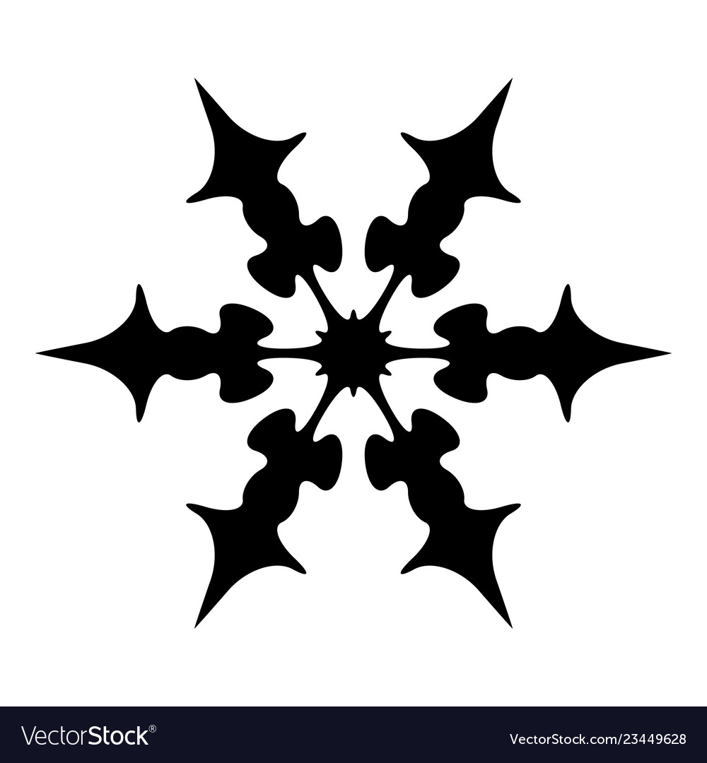 Simple snowflake template Royalty Free Vector Image