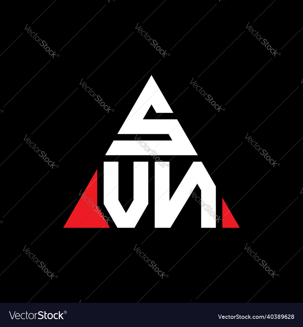 Svn triangle letter logo design