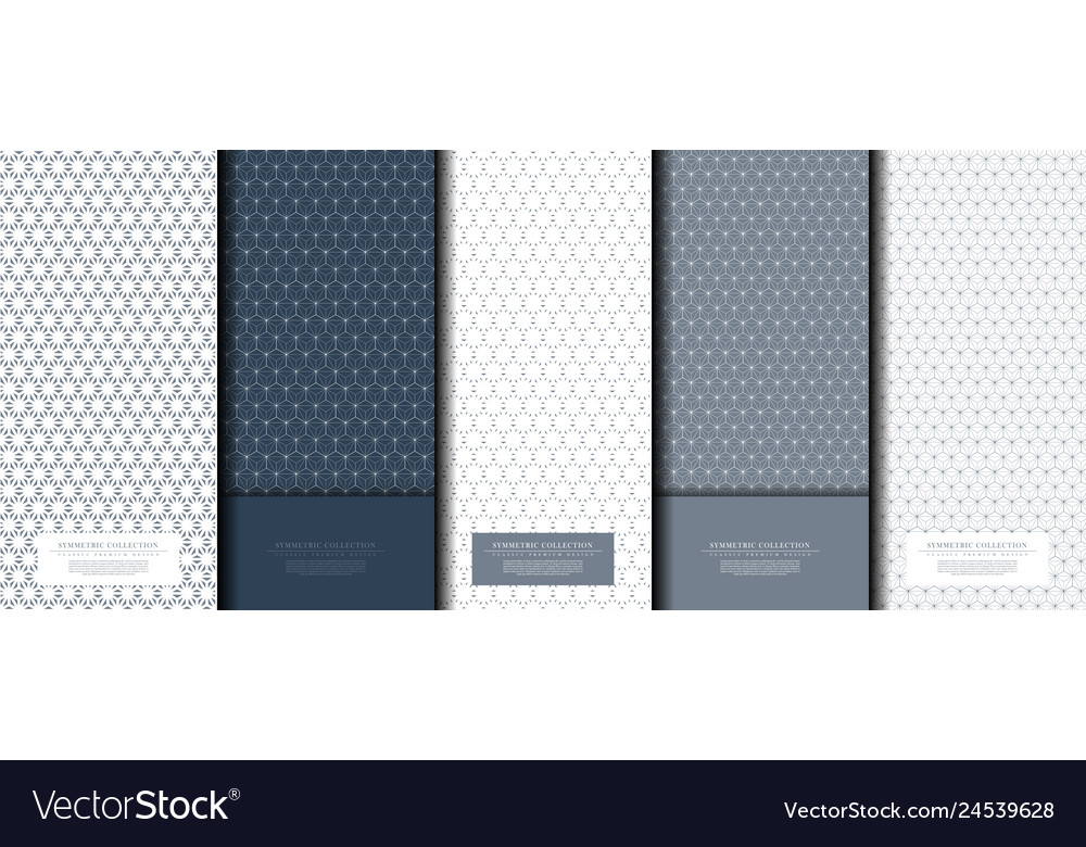 Symmetrische Sammlung abstraktes Muster hexagonal vector image Symmetrische Sammlung abstraktes Muster hexagonal