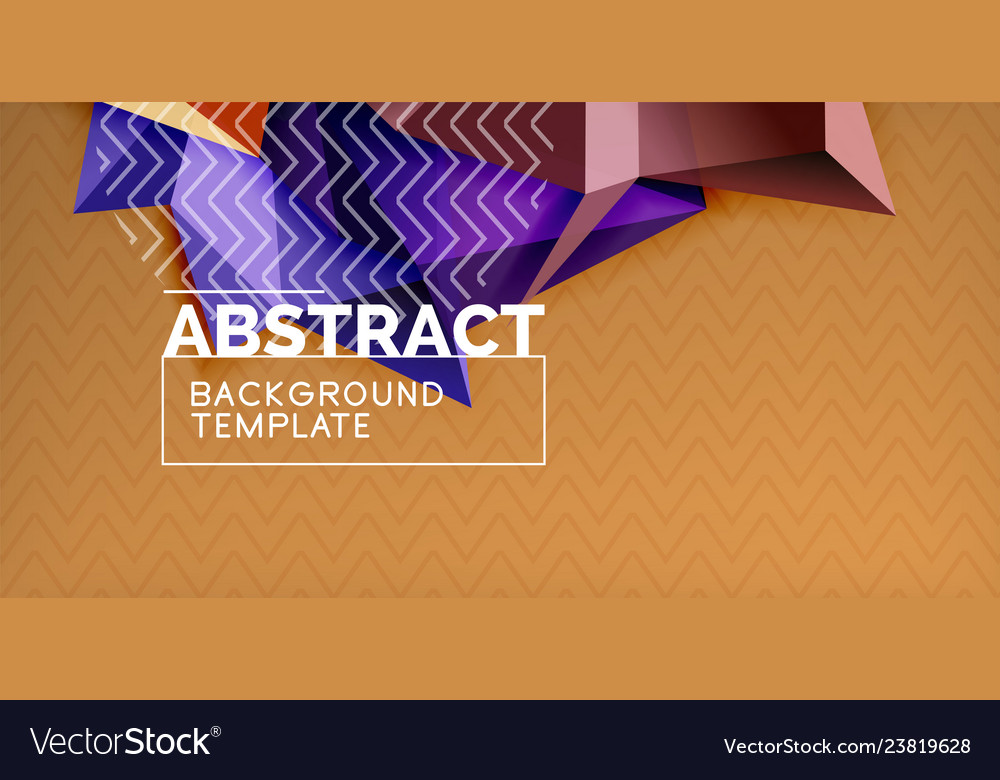 Triangular 3d geometric shapes background Vector Image Triangular 3d geometric shapes background