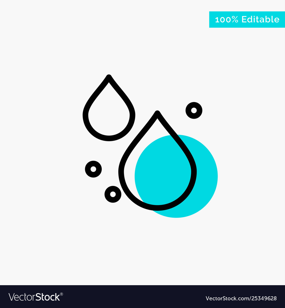 Turquoise Water Drop Icon