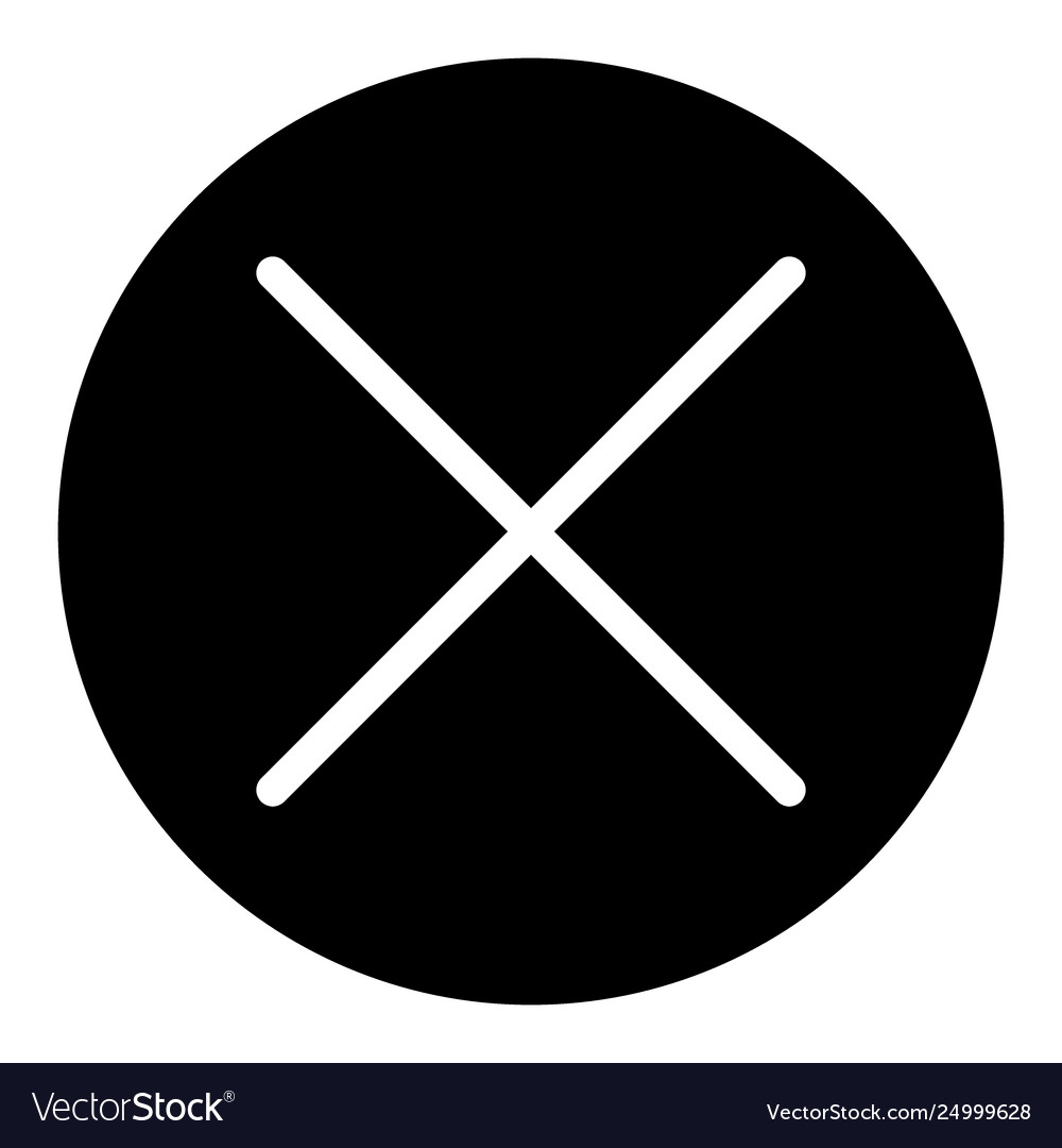 X button solid icon cross in circle Vector Image X button solid icon cross in circle