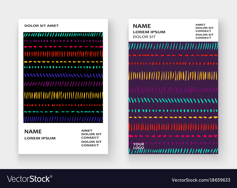 Abstract pattern with color hand drawn strokes