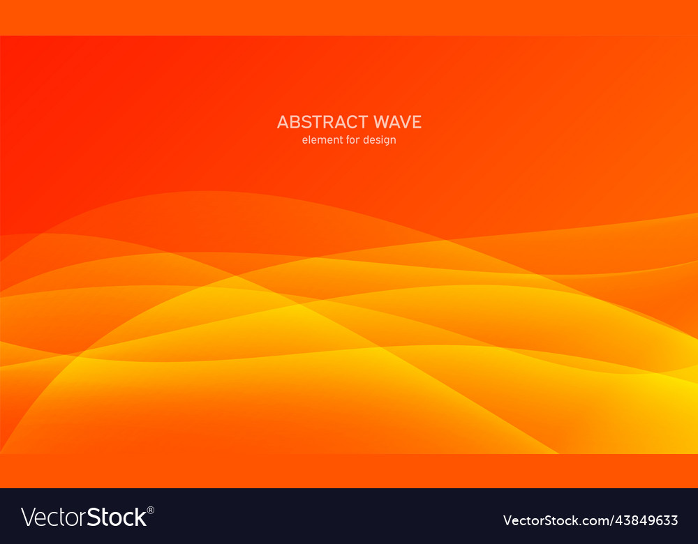 Abstract wave element for design orangedigital vector image Abstract wave element for design orangedigital