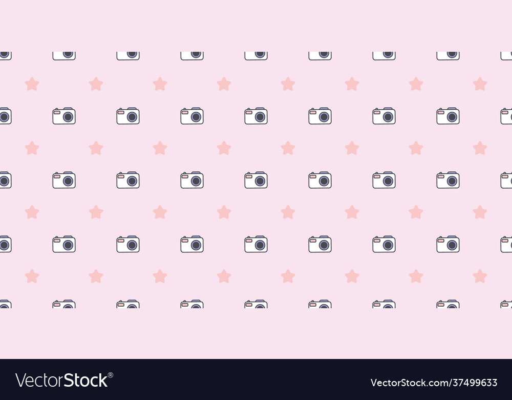 Camera seamless repeat pattern background vector image Camera seamless repeat pattern background