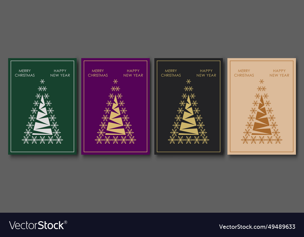 Christmas and new year a set of templates Vector Image