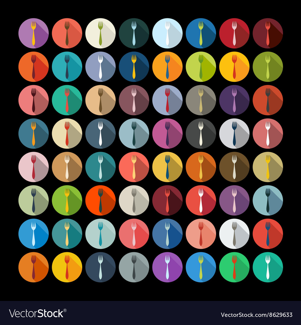 Flat design fork