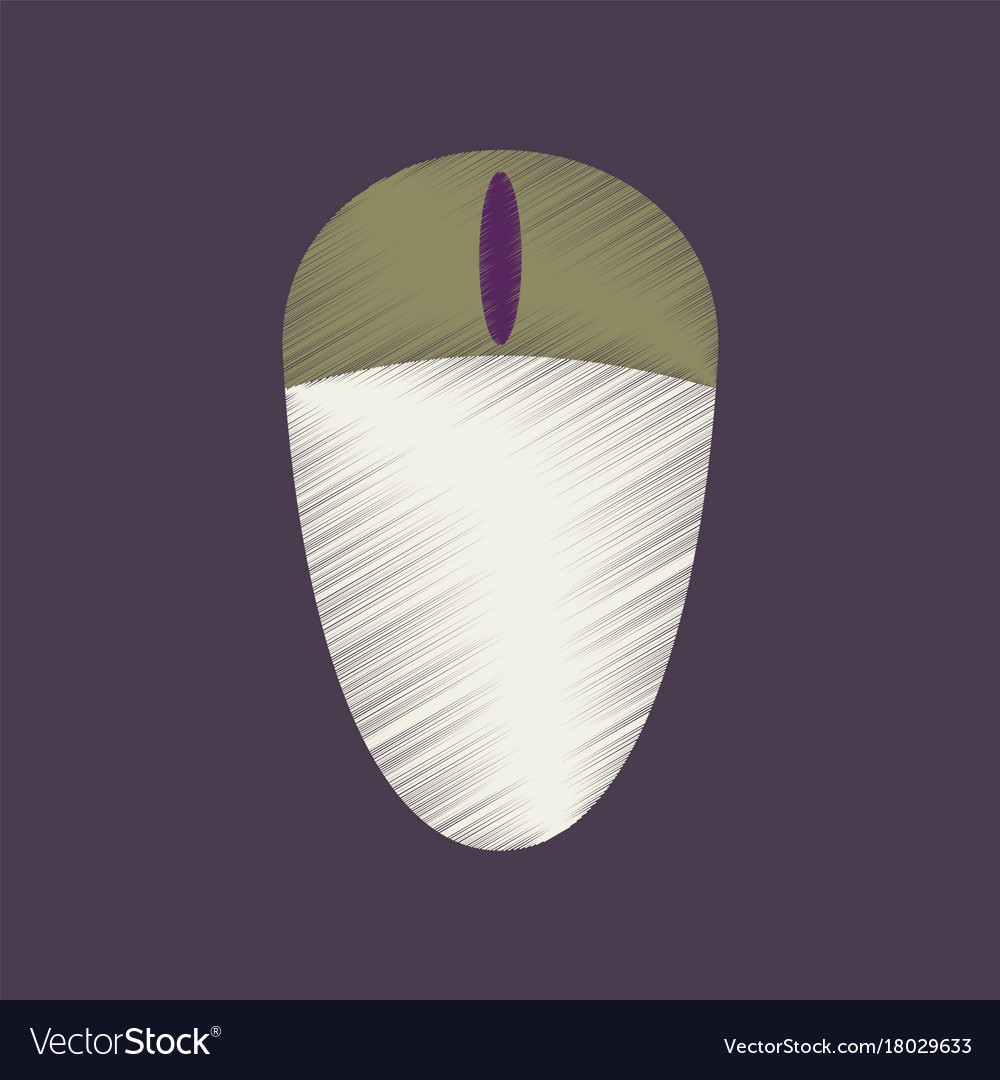 Flat shading style icon computer mouse
