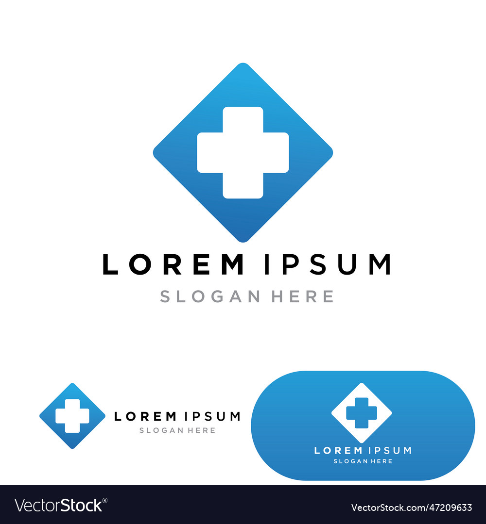 Hospital logo and symbol Royalty Free Vector Image