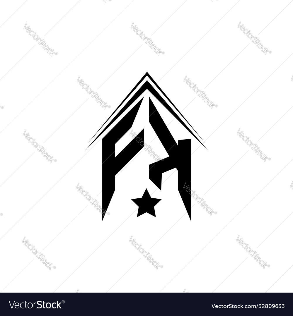 Initial fk logo design with shape style