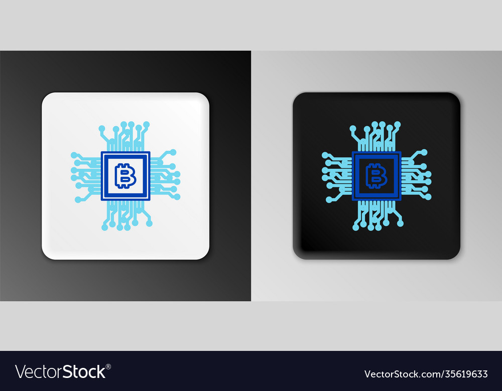 Line processor icon isolated on grey background vector image Line processor icon isolated on grey background