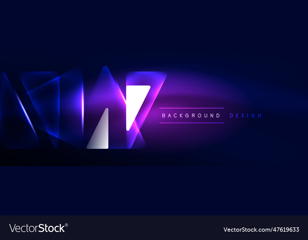 Neon lights hacking geometric background virtual vector image Neon lights hacking geometric background virtual