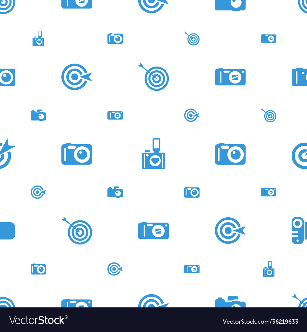 Objective icons pattern seamless white background