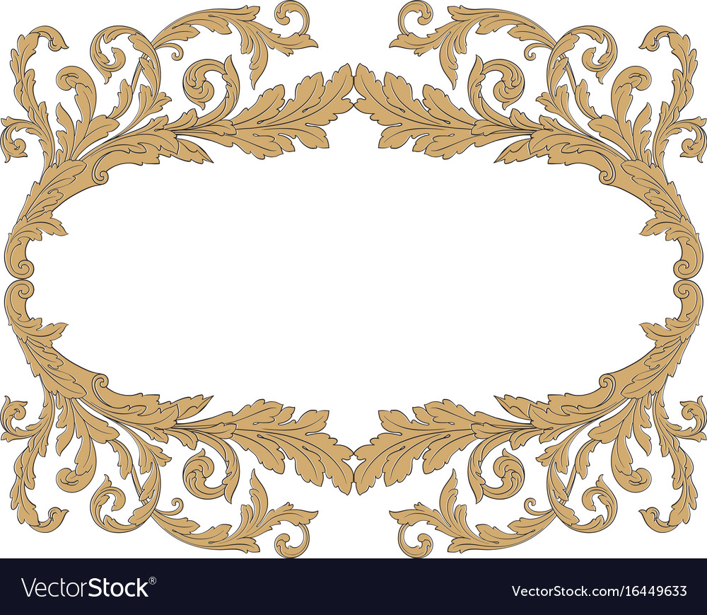 Ornament frame border Royalty Free Vector Image