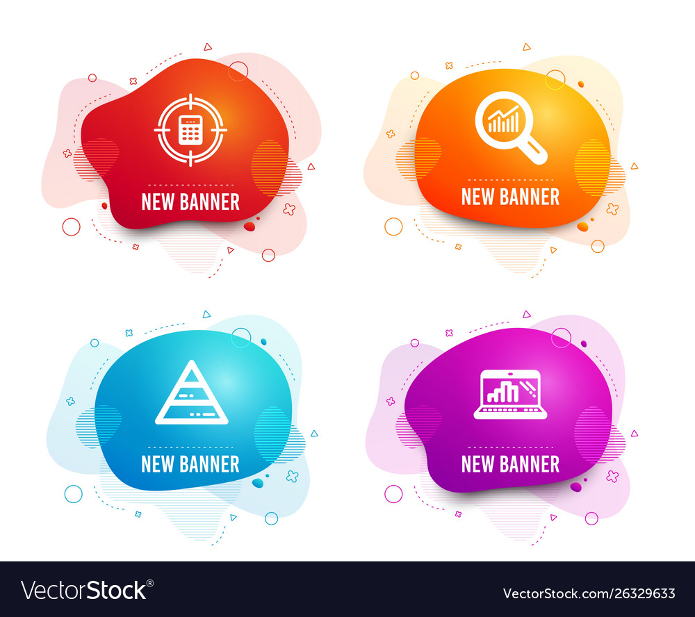 Pyramid chart data analysis and calculator target vector image Pyramid chart data analysis and calculator target