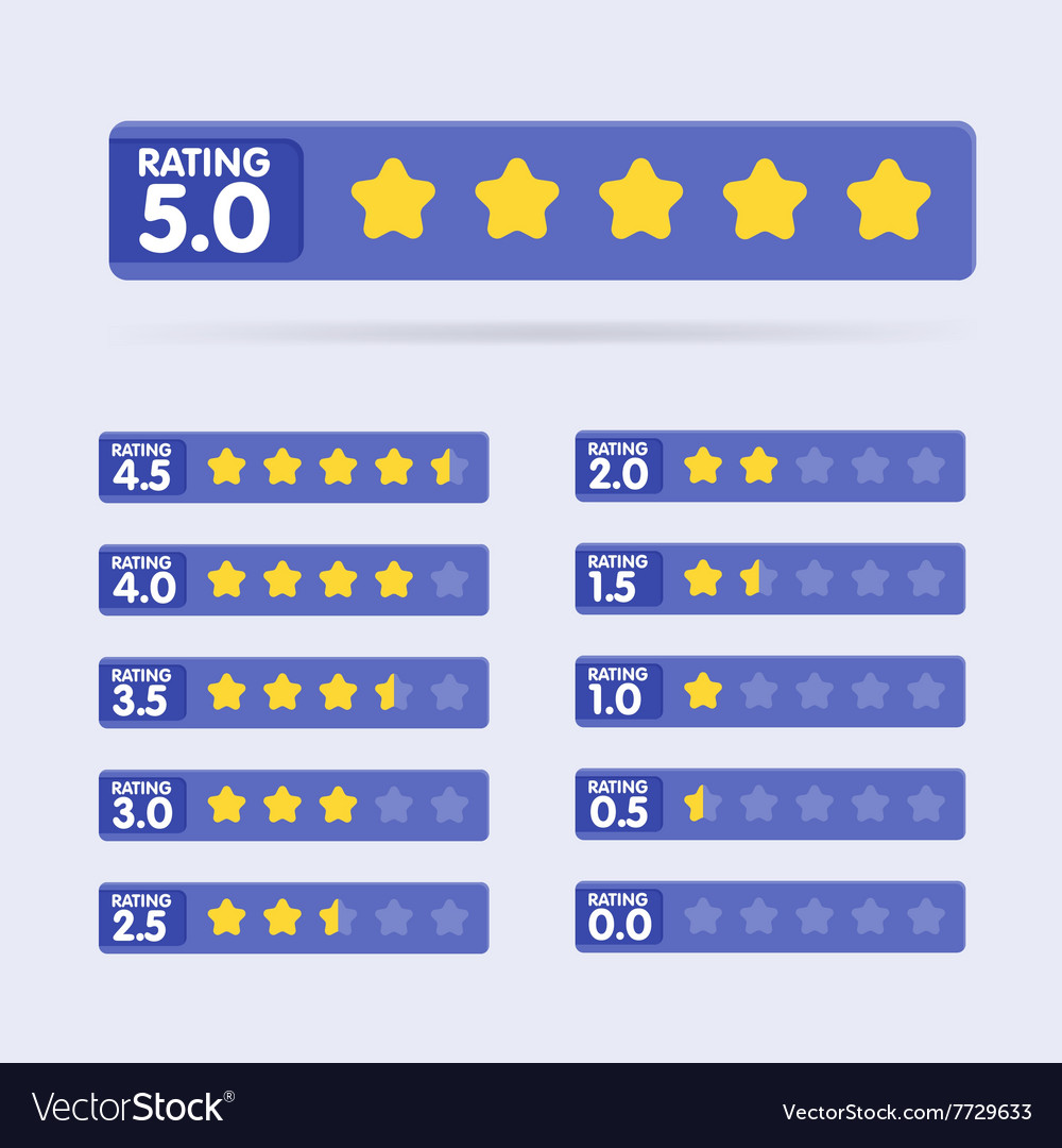 Rating stars set