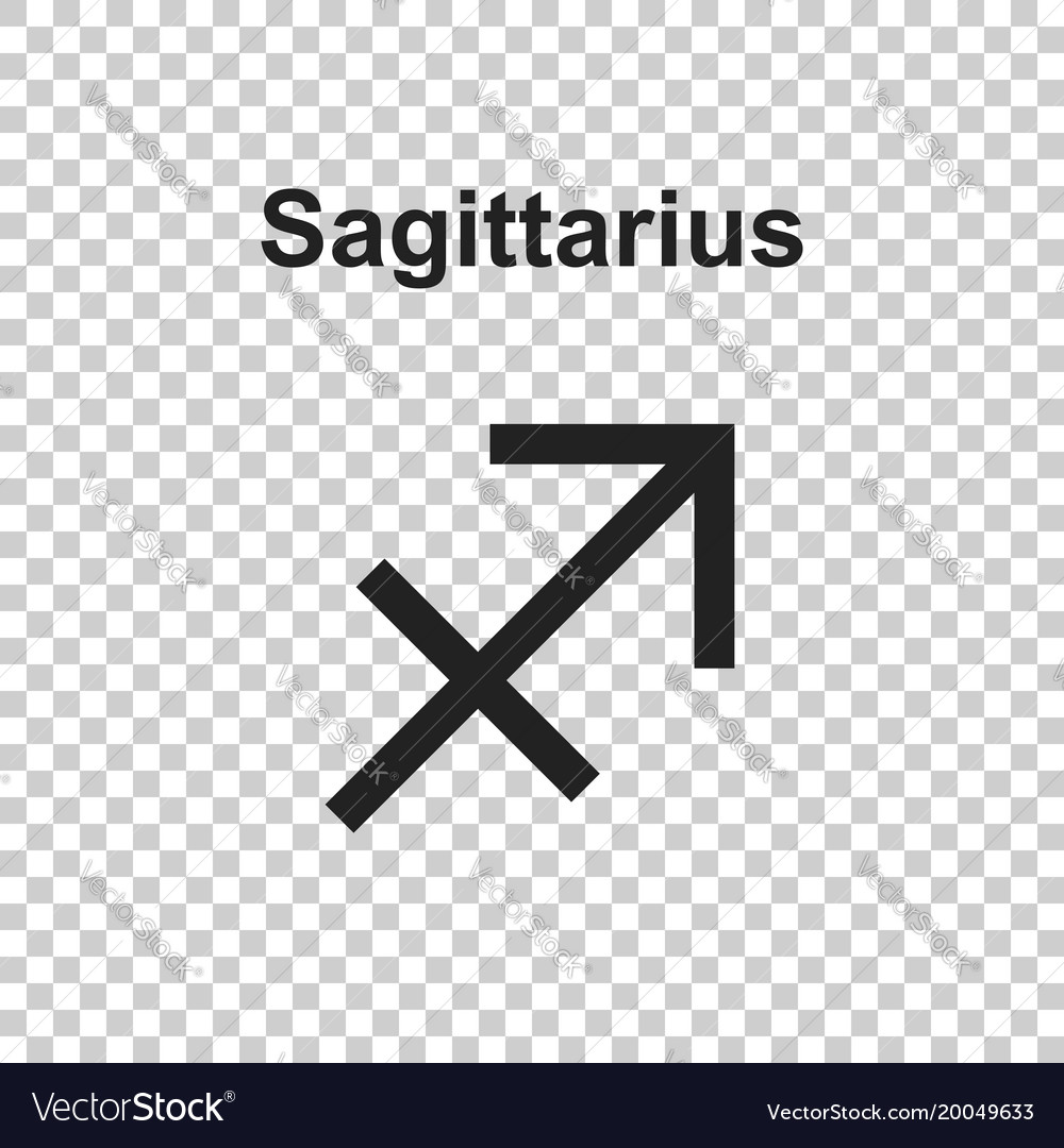 Sagittarius sign flat astrology on white Vector Image