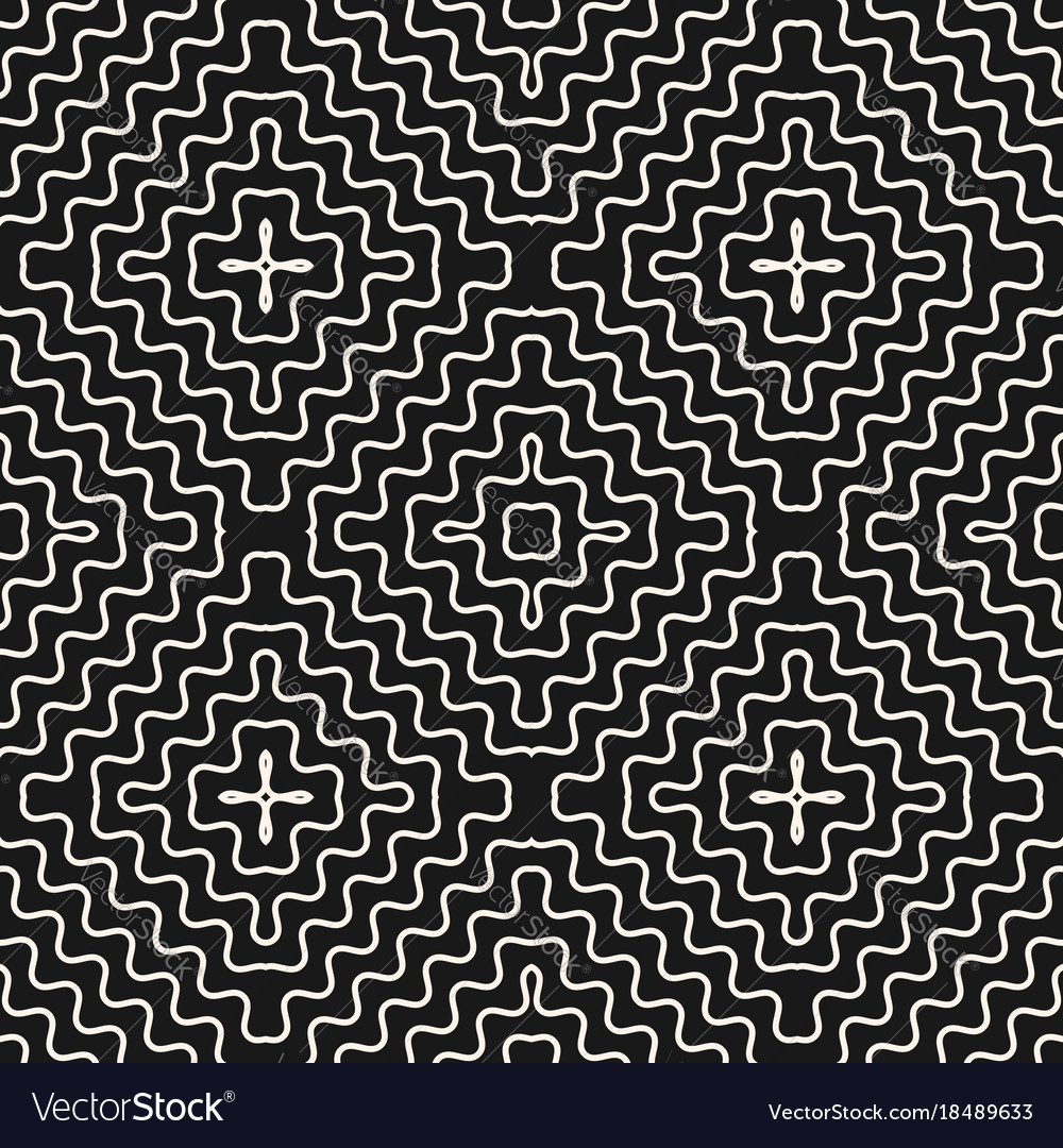 Seamless pattern with smooth rounded wavy lines