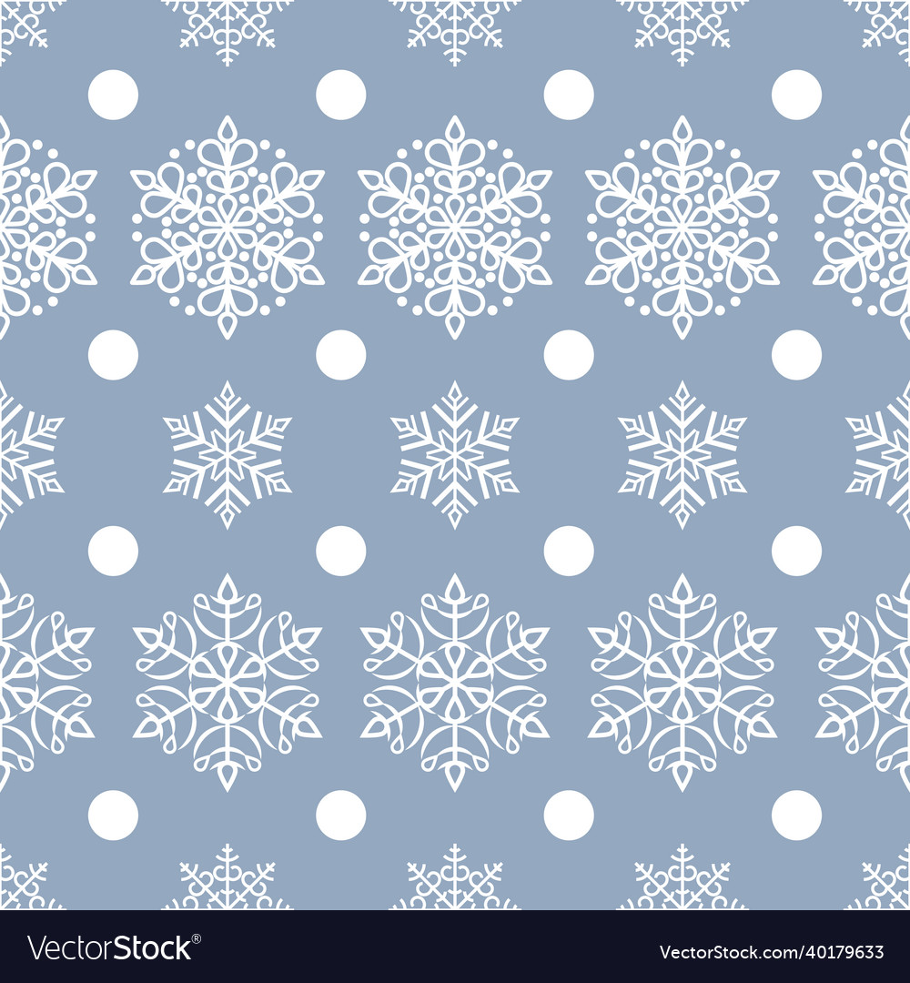 Seamless pattern with snowflakes vector image Seamless pattern with snowflakes